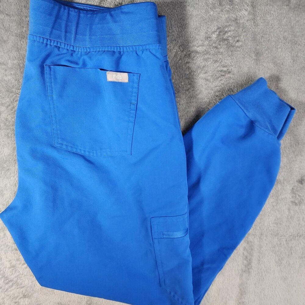 FIGS Women's M/P Zamora Technical Scrubs Royal Blue Pants Stretch Athleisure